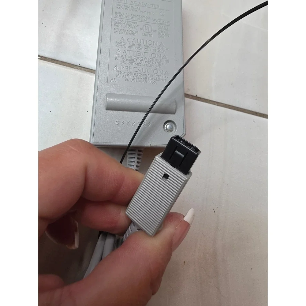 Nintendo Wii AC Adapter RVL-002 USA OEM Power Supply Cord Grey 12V 3.7A‎ A4